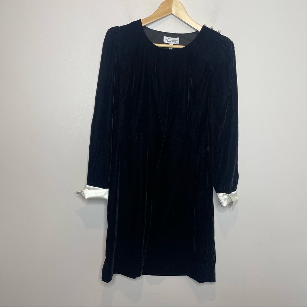 &Other Stories Pixie Velvet Pearl Button Mini Dress - Picture 7 of 15